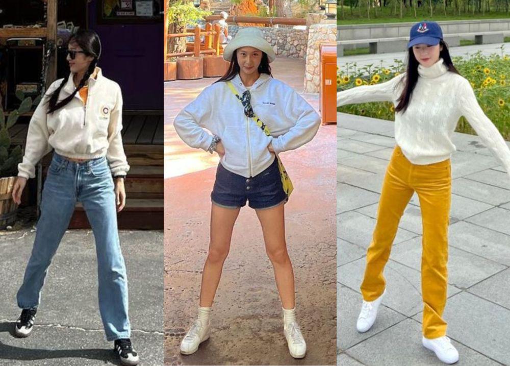 9 Ide OOTD Kasual ala Krystal Jung yang Cocok untuk Liburan Outdoor
