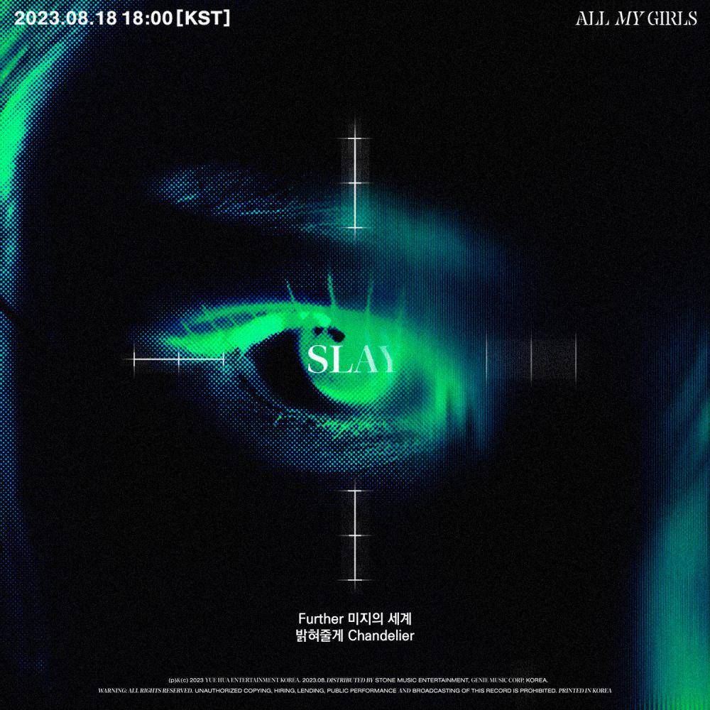 poster lirik lagu EVERGLOW "SLAY" (twitter.com/EVERGLOW_STAFF)