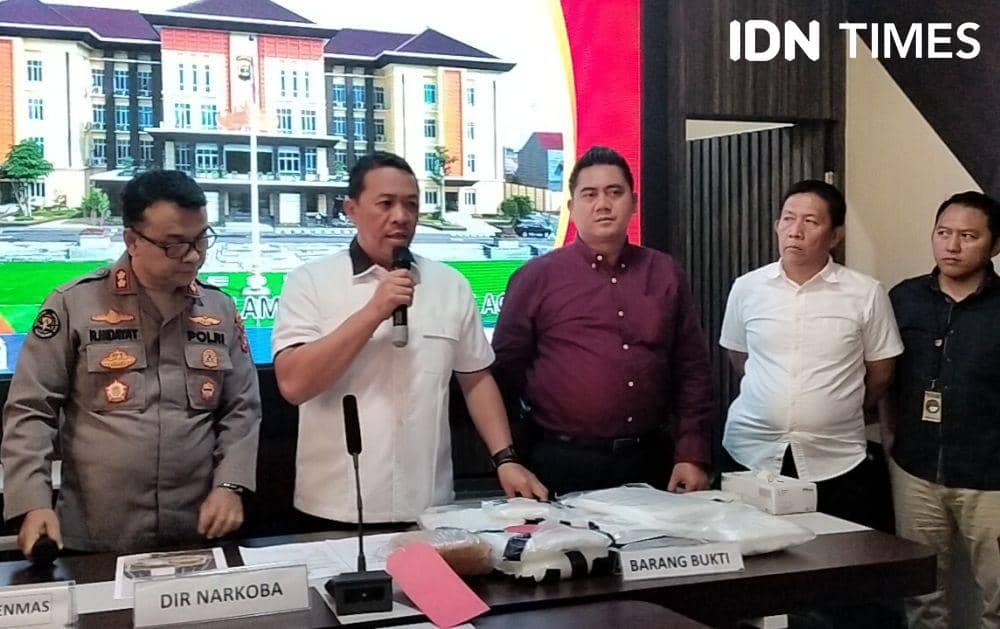 Polda Lampung Ringkus 3 Kurir Sabu 11,38 Kg Jaringan Internasional