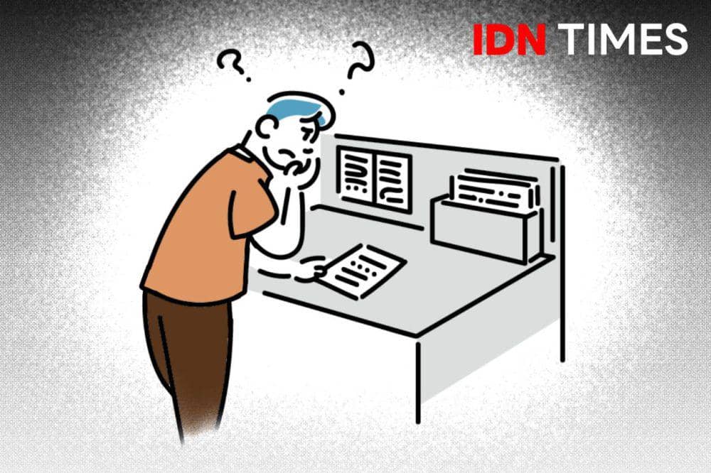 Ilustrasi kena tipu, ilustrasi bingung. (IDN Times/ Agung Sedana)