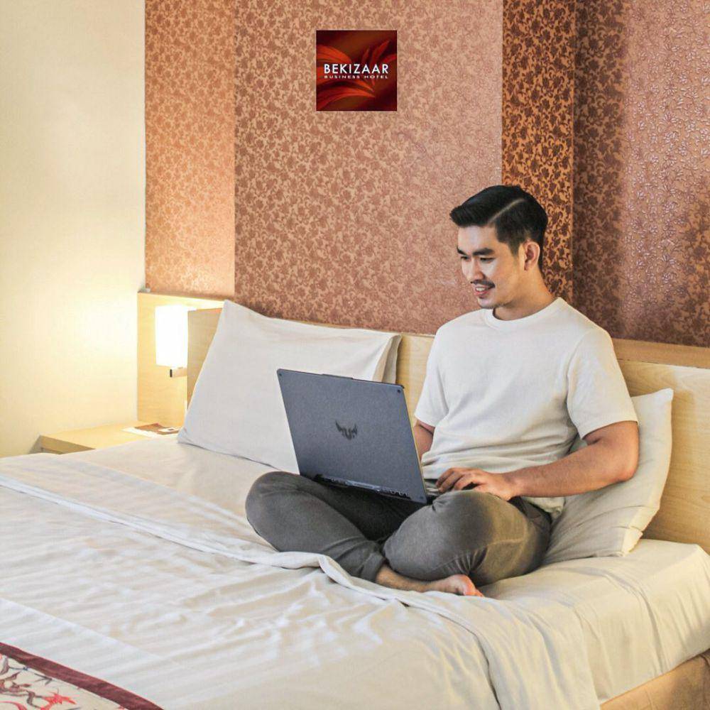 Salah satu kamar di Hotel Bekizaar Surabaya. Instagram/bekizaarhotel
