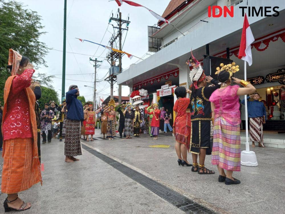 Peringatan Hari Kemerdekaan ke-78 Republik Indonesia, di kawasan Malioboro, Kamis (17/8/2023). (IDN Times/Herlambang Jati Kusumo)