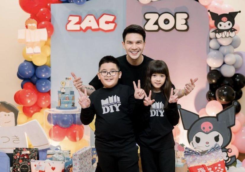 8 Potret Jonathan Frizzy Rayakan Ulang Tahun Anak Kembarnya