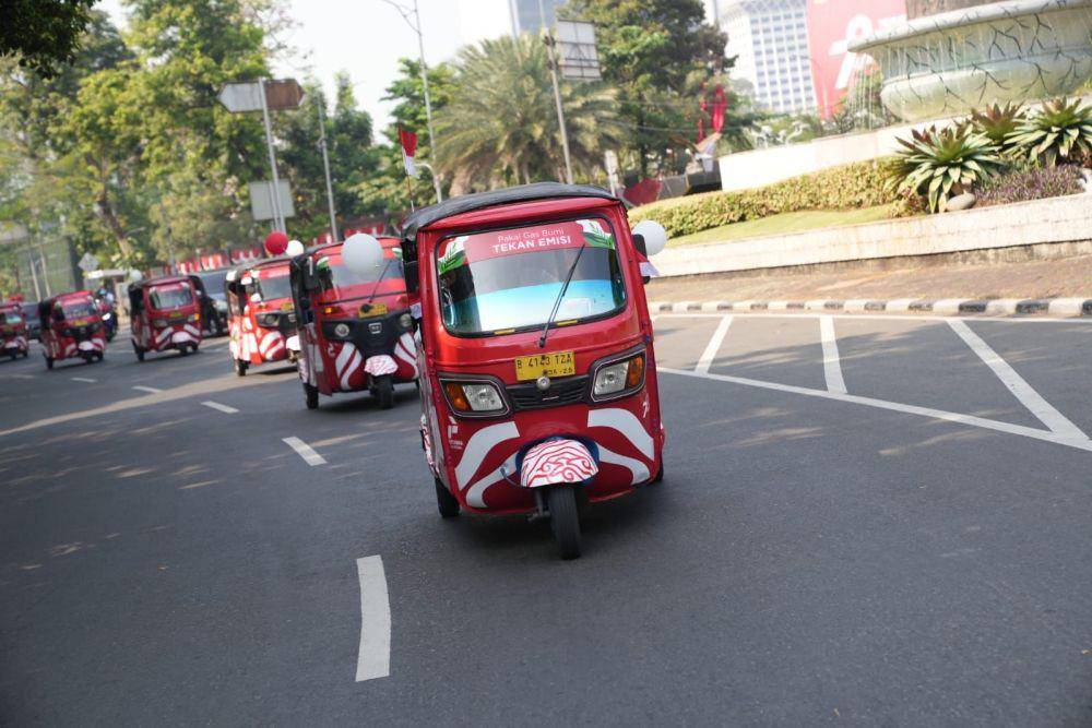 PGN menggelar kegiatan promo "Bajaj Gas Bumi Spesial Kemerdekaan" (Dok. PGN)