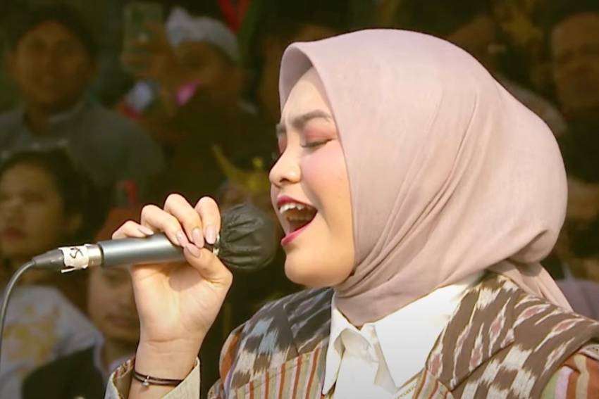 momen Salma Salsabil nyanyi di Istana Merdeka (youtube.com/SekretariatPresiden)