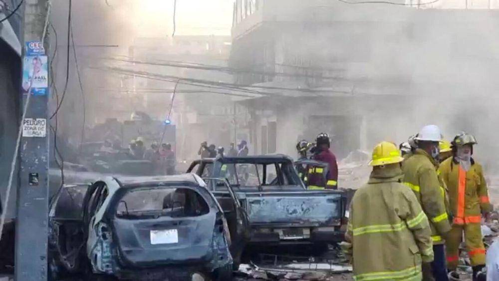 Ledakan di pusat komersial di Kota San Cristobal, Republik Dominika menewaskan 27 orang. (dok. Twitter @DD_Geopolitics)