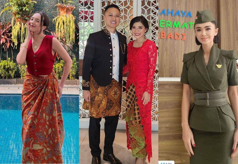 OOTD artis yang rayakan Hari Kemerdekaan RI (instagram.com/bebytsabina | instagram.com/merryriana | instagram.com/yunishara36)