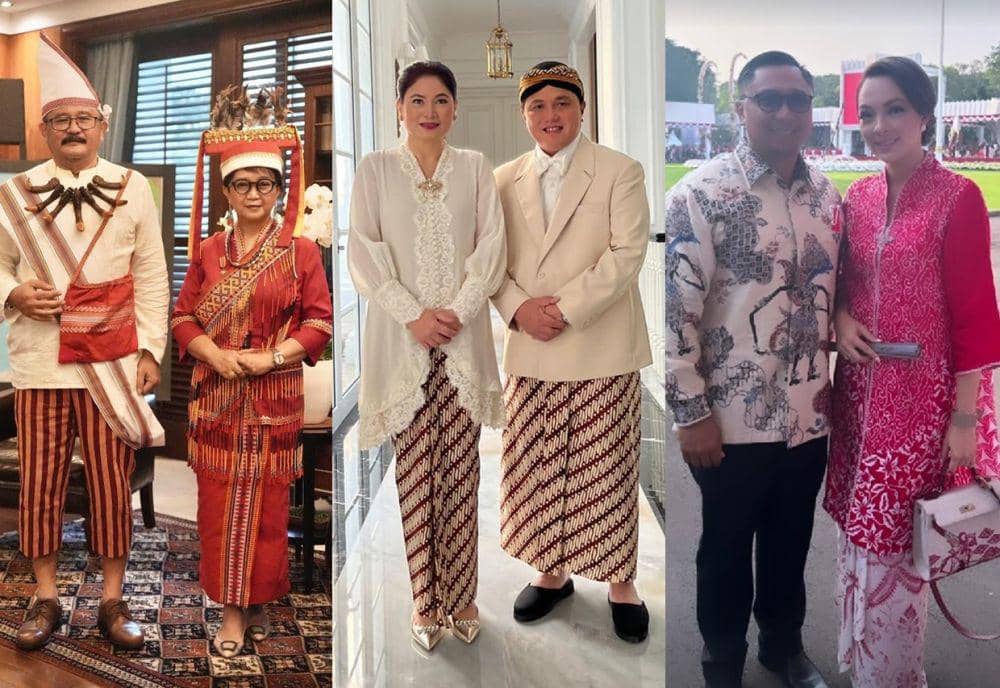 11 Gaya Couple Pejabat dan Publik Figur di Upacara Kemerdekaan RI
