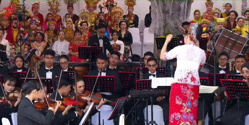 cuplikan Gita Bahana Nusantara 2023 pada upacara pengibaran bendera di Istana Merdeka (youtube.com/Sekretariat Presiden)