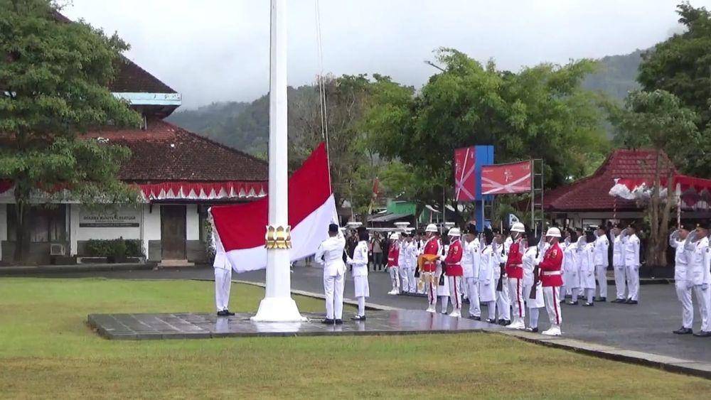 Suasana peringatan HUT RI ke-78 di pendopo Kabupaten Pacitan. Kamis (16/08/2023). IDN Times/ Riyanto