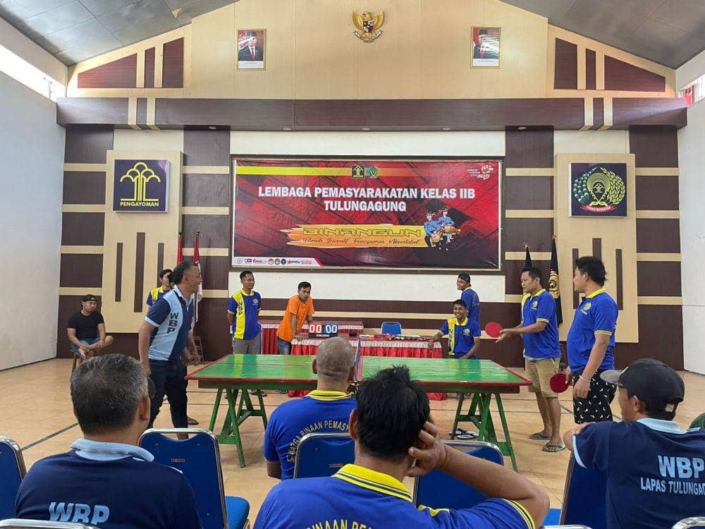 Warga binaan Lapas Klas II B Tulungagung saat mengikuti perlombaan. IDN Times/ istimewa