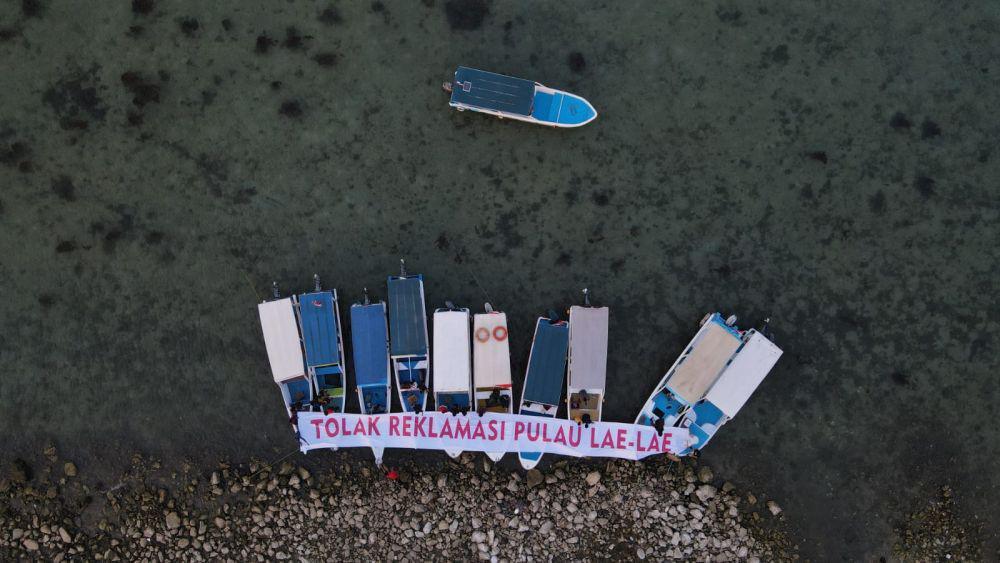 HUT RI, Warga Pulau Lae-Lae Makassar Gaungkan Merdeka dari Reklamasi