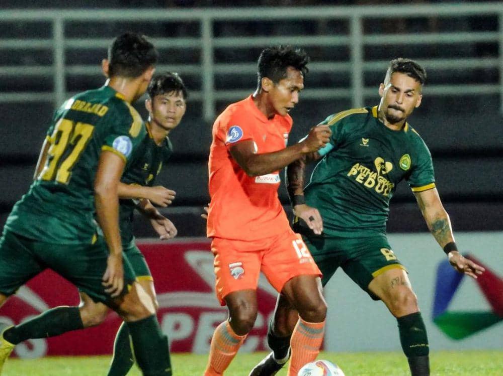 Persikabo 1973 saat menghadapi Borneo FC pada putaran pertama Liga 1 2023/2024. (instagram.com/officialpersikabo)