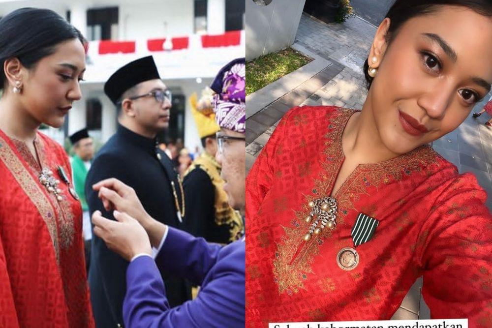 7 Momen Putri Tanjung Terima Penghargaan Satyalencana Wira Karya