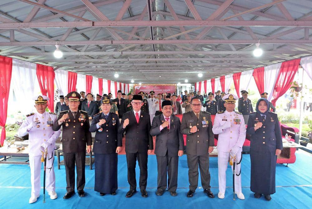 Momen pemberian remisi umum HUT Kemerdekaan ke-78 RI oleh Kanwil Kemenkumham Lampung. (Dok. Pemprov Lampung).