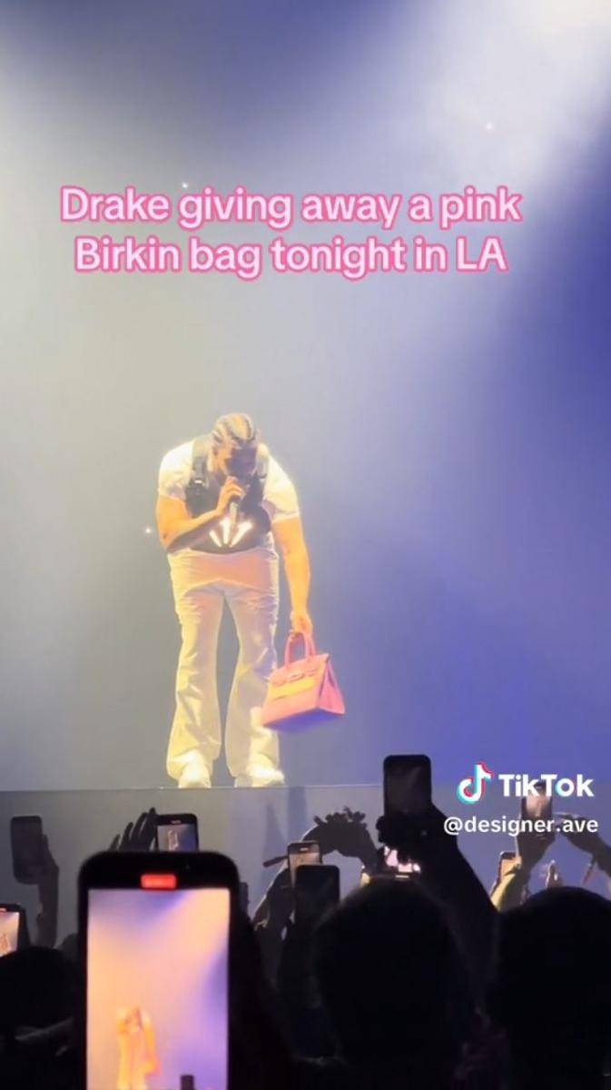 momen Drake beri penggemarnya tas Hermes Birkin (tiktok.com/@designer.ave)