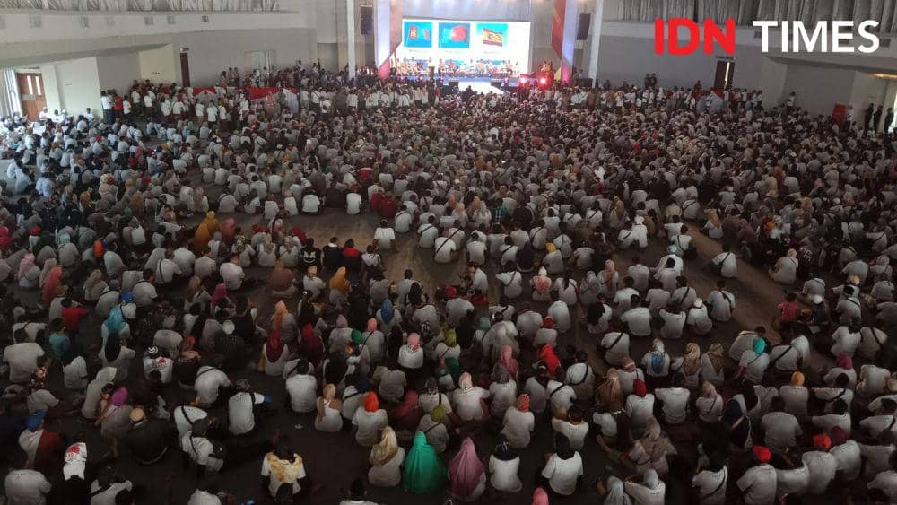Koalisi Prabowo-Budiman Sudjatmiko Dideklarasikan Semarang, Ribuan Warga Bersorak