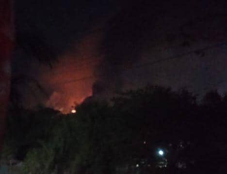 Kebakaran Pabrik Conveyor PT Pusri Palembang (Dok: istimewa)