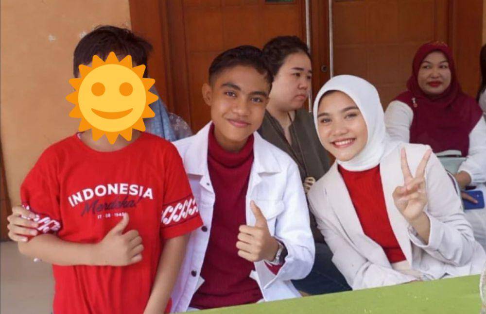potret Sridevi dan Eby DA5 rayakan HUT Ke-78 RI di sekolah (instagram.com/da5_sridevi03)