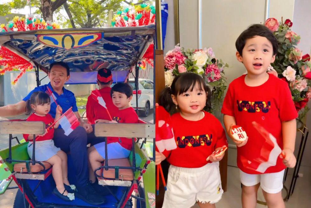 9 Potret Anak Ahok dan Puput Ikut Berbagai Lomba 17 Agustus