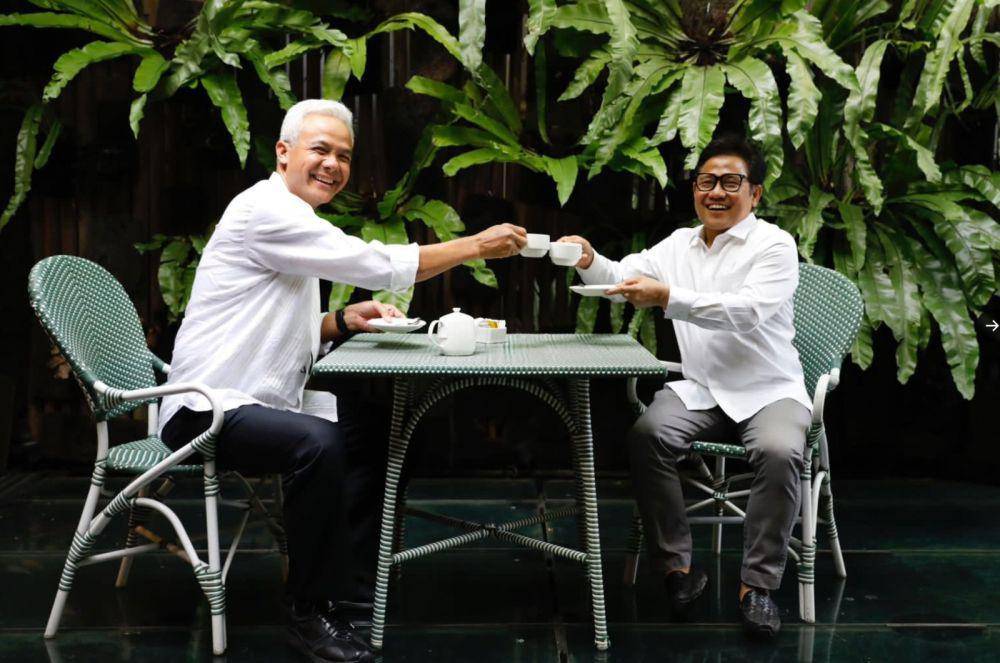 Ketua Umum PKB, Muhaimin Iskandar bertemu dengan Bacapres PDIP, Ganjar Pranowo (dok. IDN Times/Istimewa)