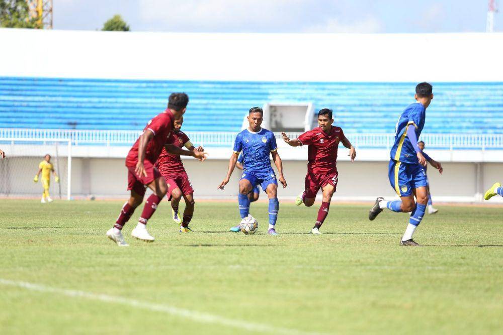 PSIM Yogyakarta kalah dalam laga uji coba melawan Sriwijaya FC, yang digelar hari ini, Jumat (18/8/2023). (psimjogja.id)
