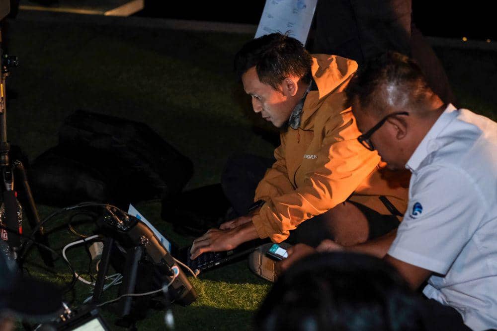 Kementerian Komunikasi dan Informatika (Kominfo) bersama Smartfren dan Lynk Global bekerja sama melakukan uji coba teknologi Satellite Mobile Solution di Tumpeng Menoreh, Kulon Progo, Yogyakarta. (Dok. Smartfren).