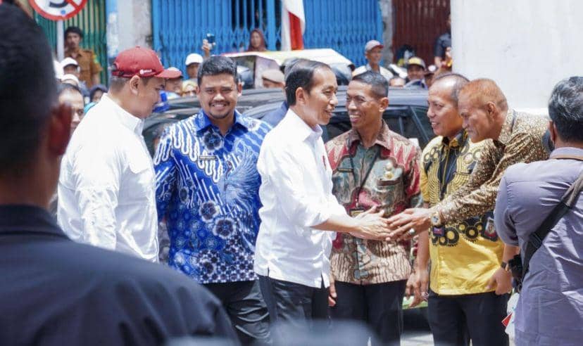 Presiden Joko Widodo saat meninjau pasar Sukaramai Medan (Dok. Istimewa)