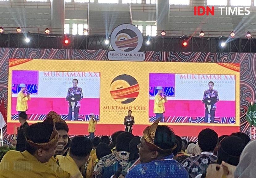 Presiden Joko Widodo saat memberikan kuis kepada peserta IPM (IDN Times/Indah Permata Sari)