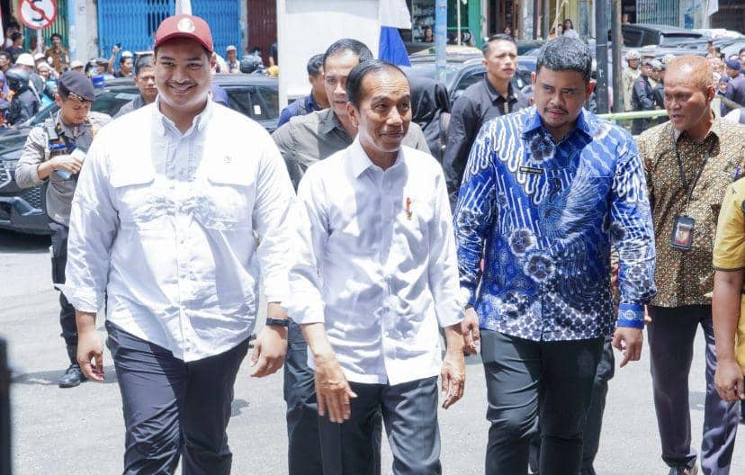Presiden Joko Widodo saat meninjau pasar Sukaramai Medan (Dok. Istimewa)