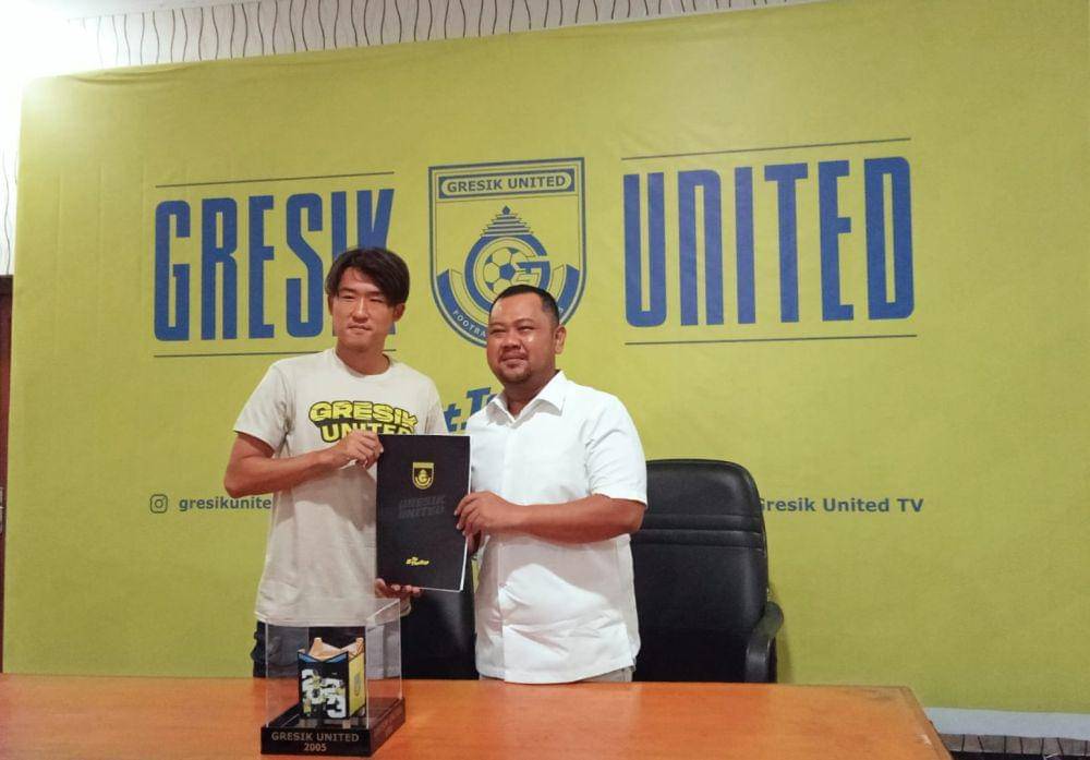 Gresik United kembali datangkan pemain baru Renshi Yamaguchi. Dok Istimewa