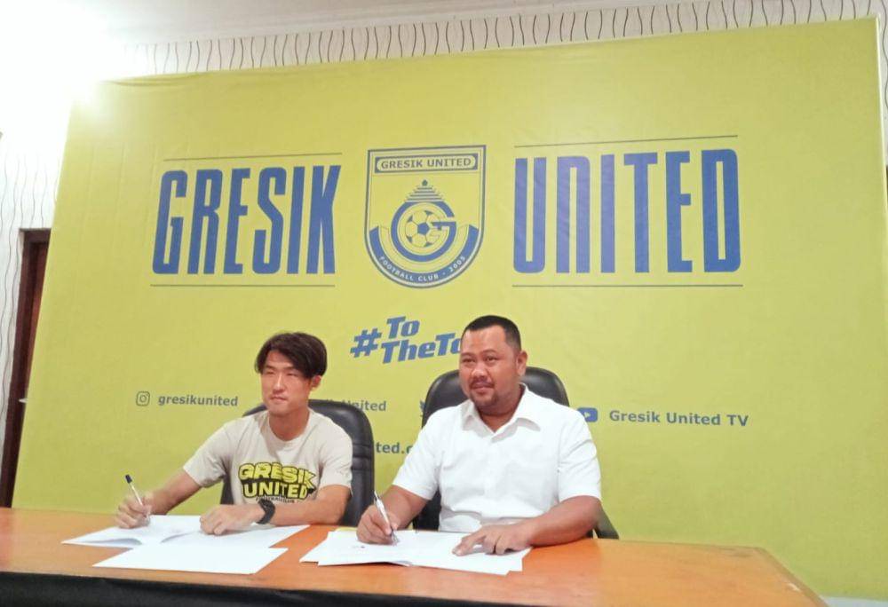 Gresik United kembali datangkan pemain baru Renshi Yamaguchi. Dok Istimewa