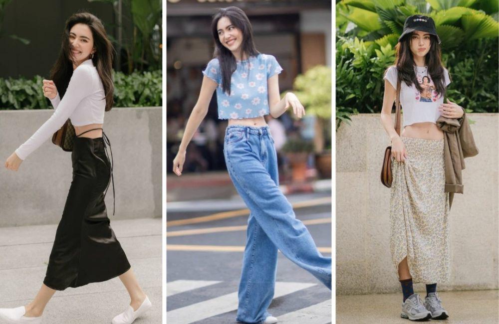 10 Ide Padu Padan Outfit dengan Crop Top ala Davika Hoorne, Kekinian!