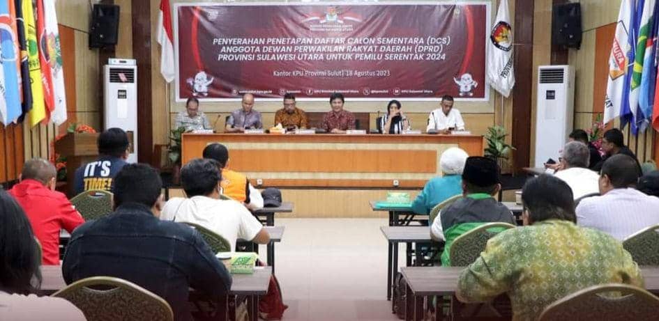 500-an Nama Masuk DCS Pileg 2024 DPRD Sulawesi Utara