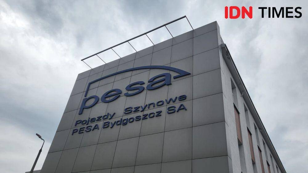 PESA, produsen lokomotif atau rolling stock terbesar di Polandia (IDN Times/Ridwan Aji Pitoko)