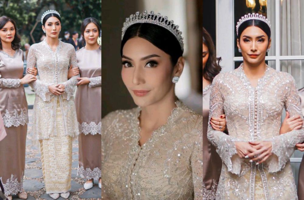 10 Inspirasi Kebaya dan Makeup Akad Nikah Tyas Mirasih, Nuansa Melayu!