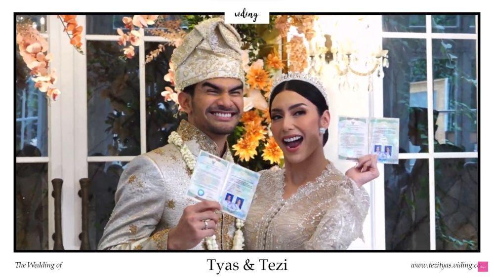 10 Potret Akad Nikah Tyas Mirasih dan Tengku Tezi, Full Senyum