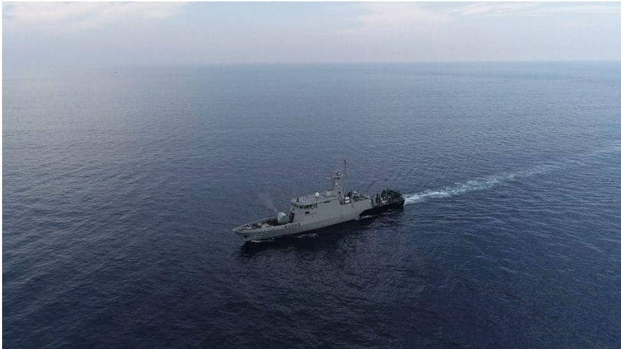KRI Kerambit-627 saat sedang melaksanakan firing test. (Dokumentasi PT PAL)