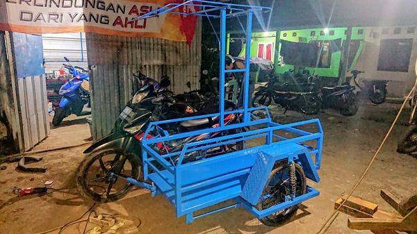ilustrasi modifikasi modelan motor bebek bak samping (facebook.com/BMK)