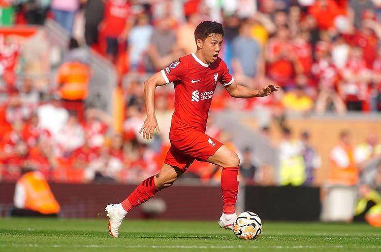 Wataru Endo menjalani laga debutnya bersama Liverpool. (instagram.com/endowataru)