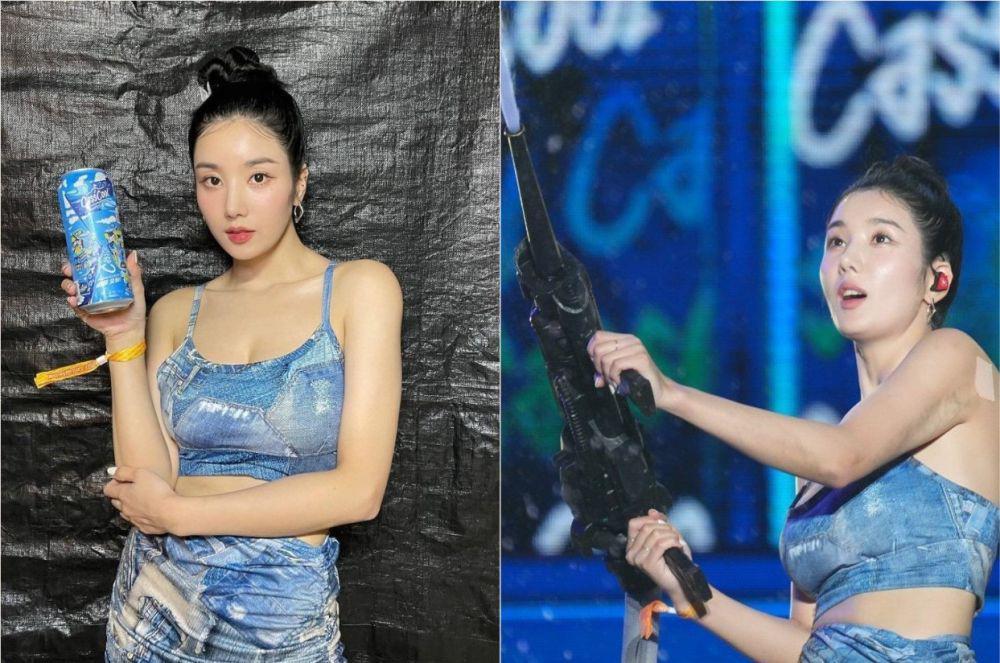 9 Potret Berani Kwon Eunbi di Cass Cool Festival, Fix Dewi Musim Panas