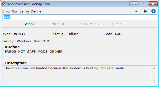 Windows Error Lookup Tool (dok. Gunners Software)