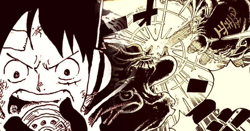 Luffy, Kizaru, dan Sentomaru di One Piece 1090. (mangaplus.shueisha.co.jp/One Piece)