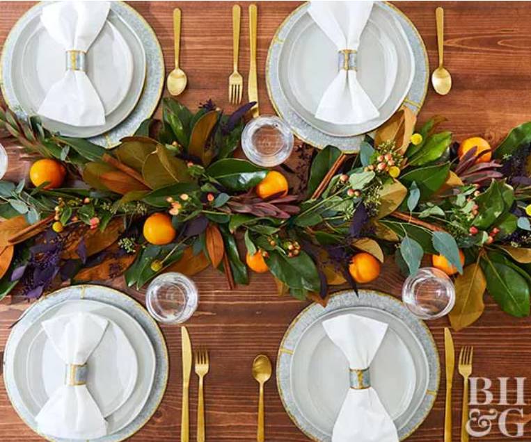 DIY Dekorasi dari daun kering (bhg.com/MARTY BALDWIN)