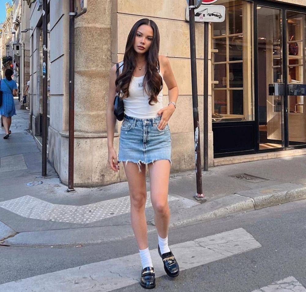 referensi outfit warna putih ala Alyssa Daguise (instagram.com/alyssadaguise)