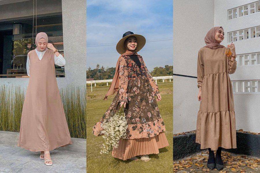 OOTD hijab cokelat (instagram.com/sdesianaa)