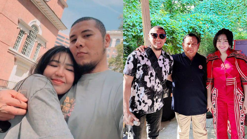 8 Potret Via Vallen dan Suami Liburan ke Amerika, Bertemu Prabowo!
