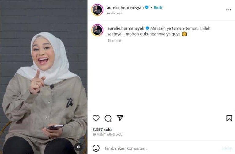 Tangkapan layar Instagram Aurel Hermansyah (Sumber: Instagram @aurelie.hermansyah)