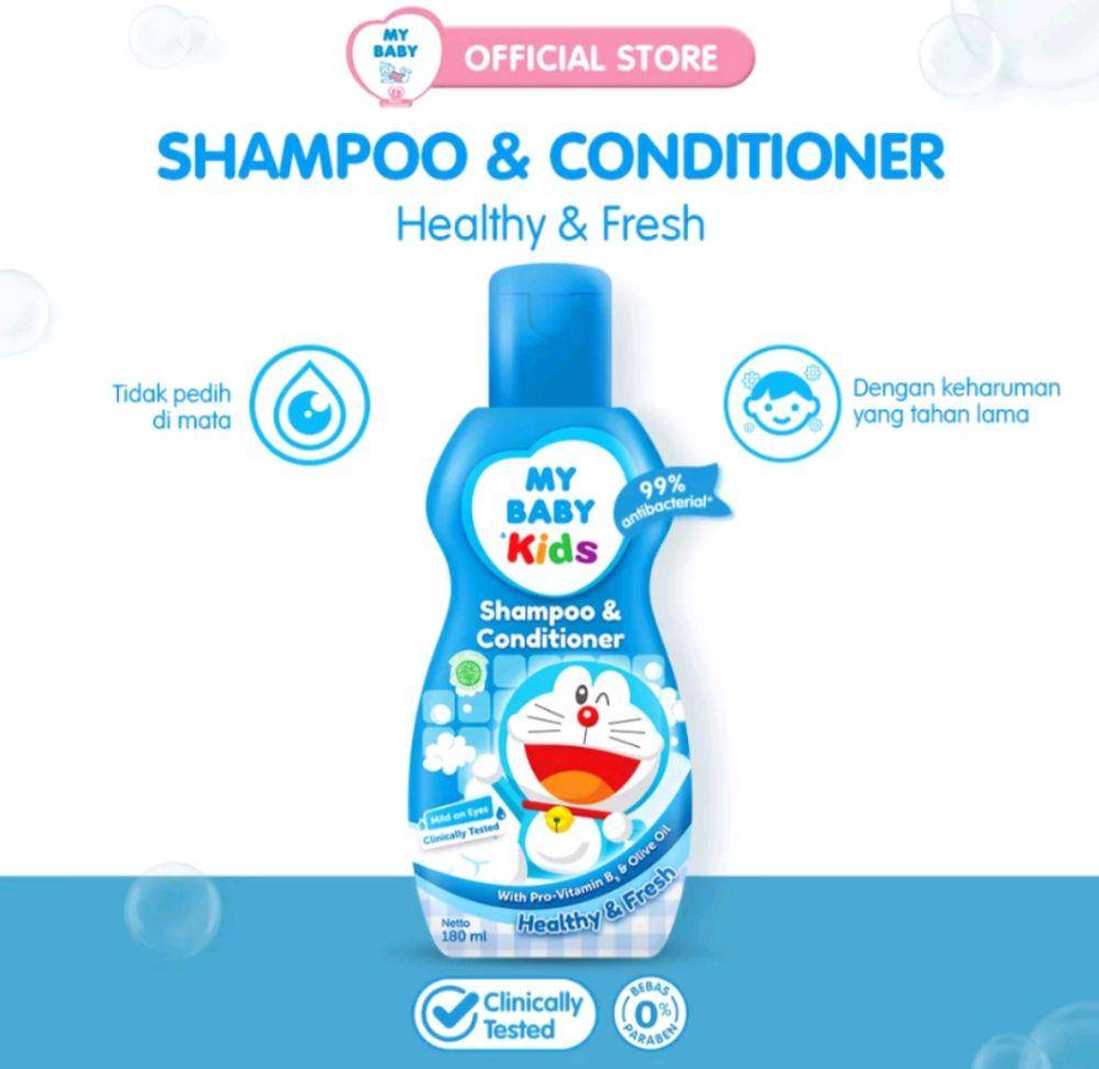 MY BABY KIDS Shampoo & Conditioner Doraemon (shopee.com/mybaby_official_store)