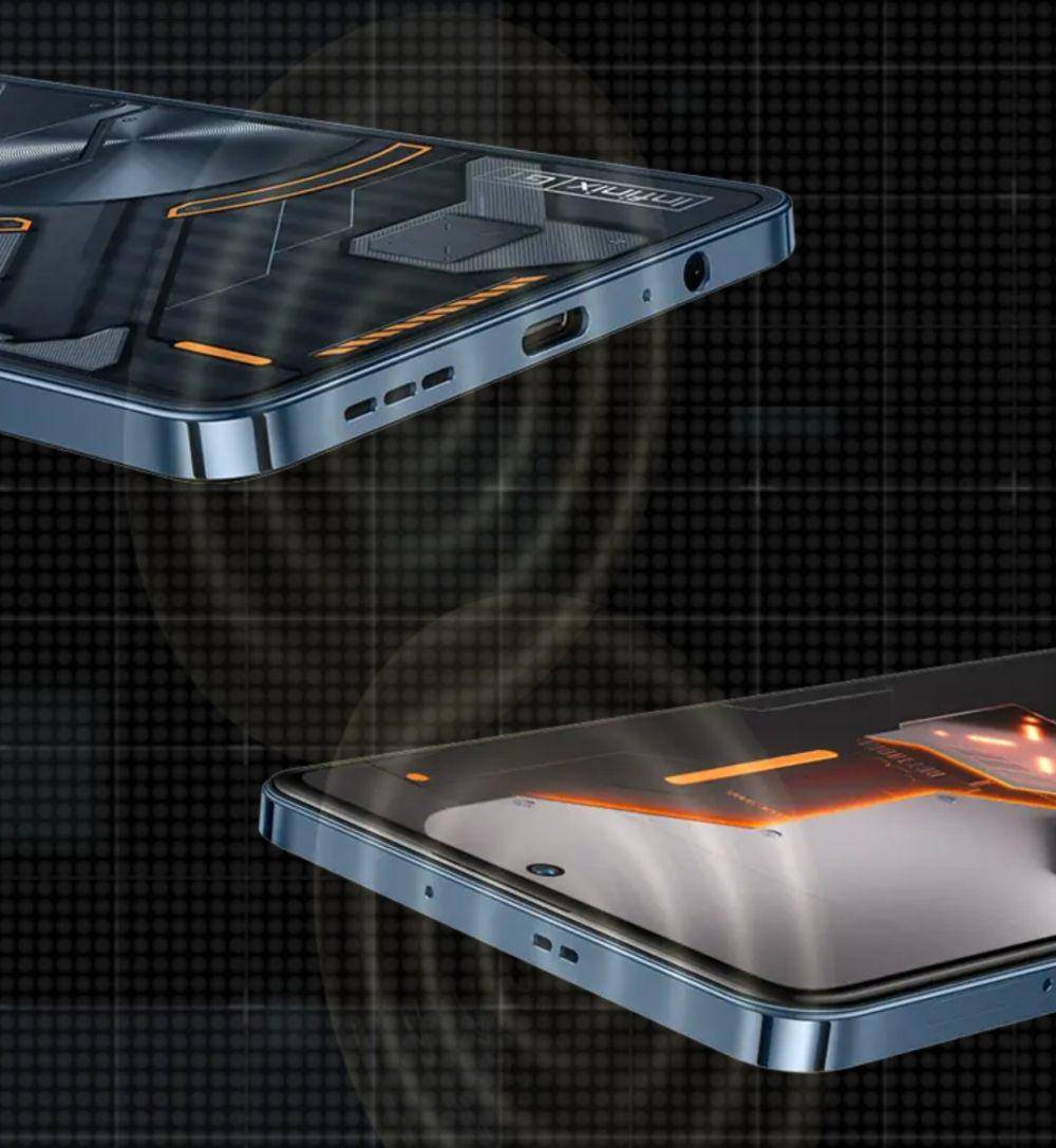 ilustrasi Infinix GT 10 Pro dengan speaker stereo (infinixmobility.com)